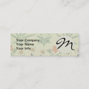 William Morris Daisy Floral Wallpaper Pattern Mini Business Card
