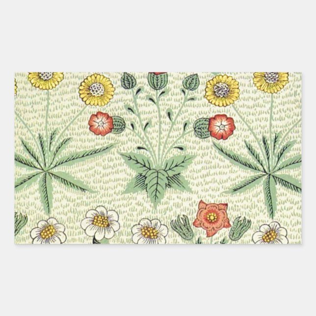 William Morris Daisy Floral Wallpaper Pattern Sticker (Front)