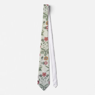 William Morris Daisy Floral Wallpaper Pattern Tie