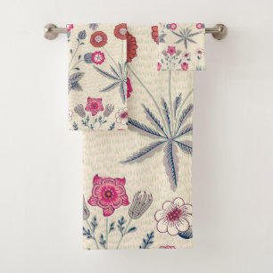 William Morris Daisy Motif floral Orange rouge