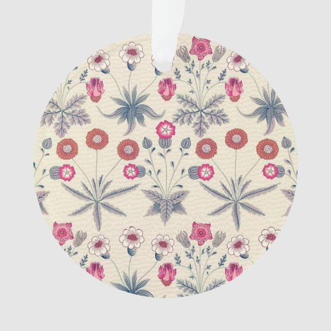 William Morris Daisy Motif floral Orange rouge (devant)
