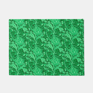 William Morris Damask, Emerald Green Doormat