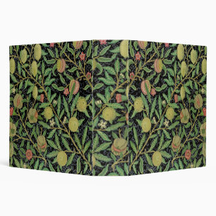 William Morris Dark Pomegranate Fruit Pattern Binder
