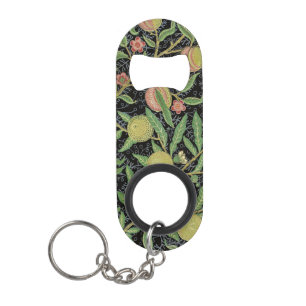 William Morris Dark Pomegranate Fruit Pattern Keychain Bottle Opener