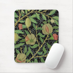 William Morris Dark Pomegranate Fruit Pattern Mouse Pad