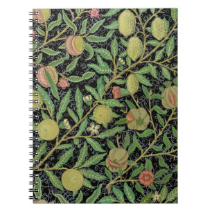 William Morris Dark Pomegranate Fruit Pattern Notebook