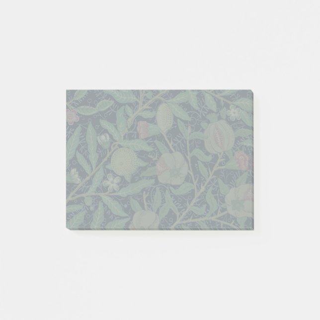 William Morris Dark Pomegranate Fruit Pattern Post-it Notes (Front)