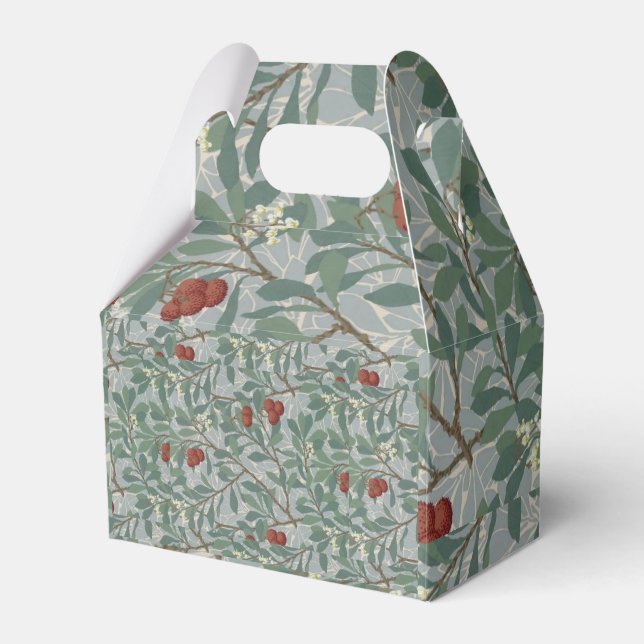 William Morris Decorative Art Arbutus Pattern Favor Box (Front Side)