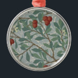 William Morris Decorative Art Arbutus Pattern Metal Ornament<br><div class="desc">The design on this product was inspired by "Arbutus" a decorative art pattern designed by the iconic English textile designer William Morris (1834 – 1896). Morris was a significant contributor to the revival of traditional British textile arts and methods of production. Much of his work can be found in art...</div>