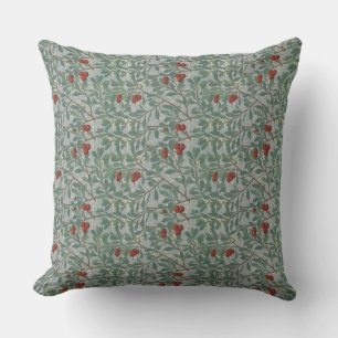 William Morris Decorative Art Arbutus Pattern Throw Pillow