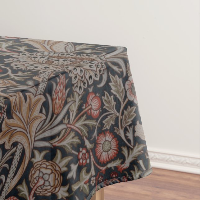 William Morris Decorative Art Floral Pattern Tablecloth (In Situ)