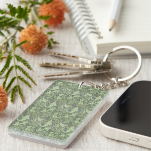 William Morris Decorative Art Granville Pattern Keychain