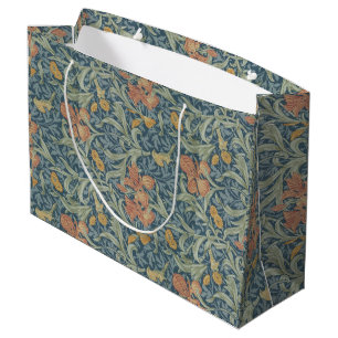 William Morris Decorative Art Iris Pattern Large Gift Bag