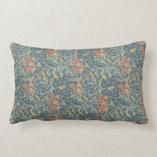 William Morris Decorative Art Iris Pattern Lumbar Pillow