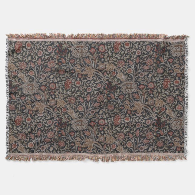 William Morris Decorative Art Trent Pattern Throw Blanket (Front)
