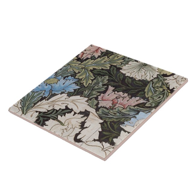 William Morris Decorative Art Wreath Pattern Tile (Side)