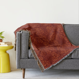 William Morris: Deep Red Acanthus Blanket