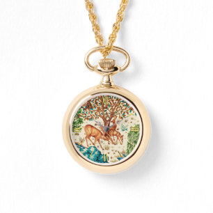 William Morris Deer by a Brook Tapestry Beige Watc Watch
