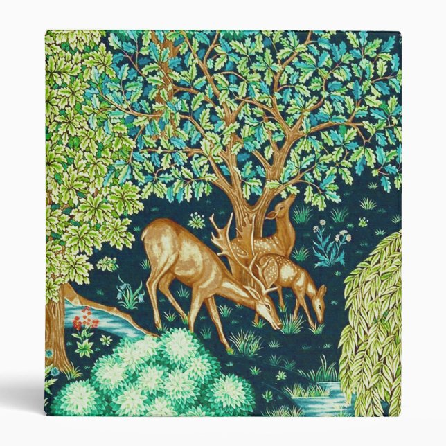 William Morris Deer by a Brook Tapestry Print Binder (Front)