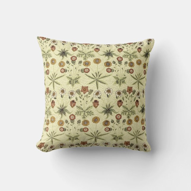 William Morris delicate floral pattern Throw Pillow (Front)