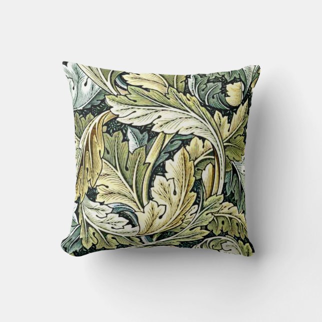 William Morris design: Acanthus leaf pattern Throw Pillow (Front)