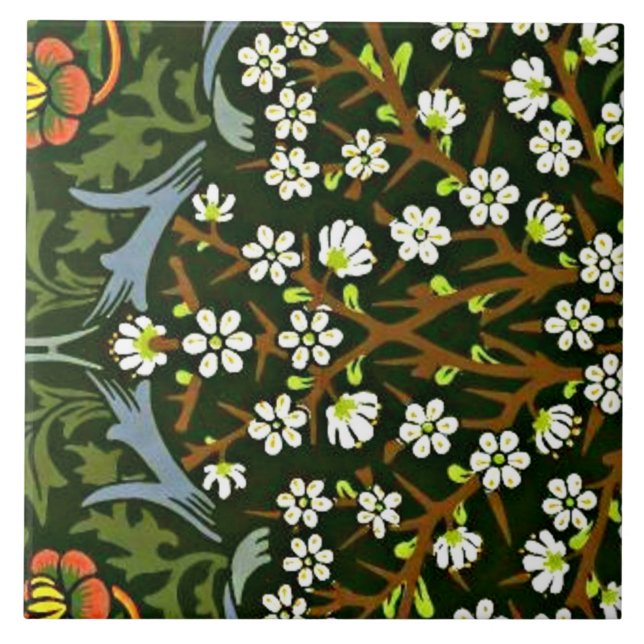 William Morris Design, Blackthorn, Tile (Front)
