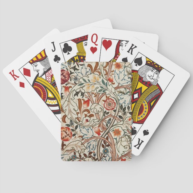 William Morris design floral jeu de cartes (dos)