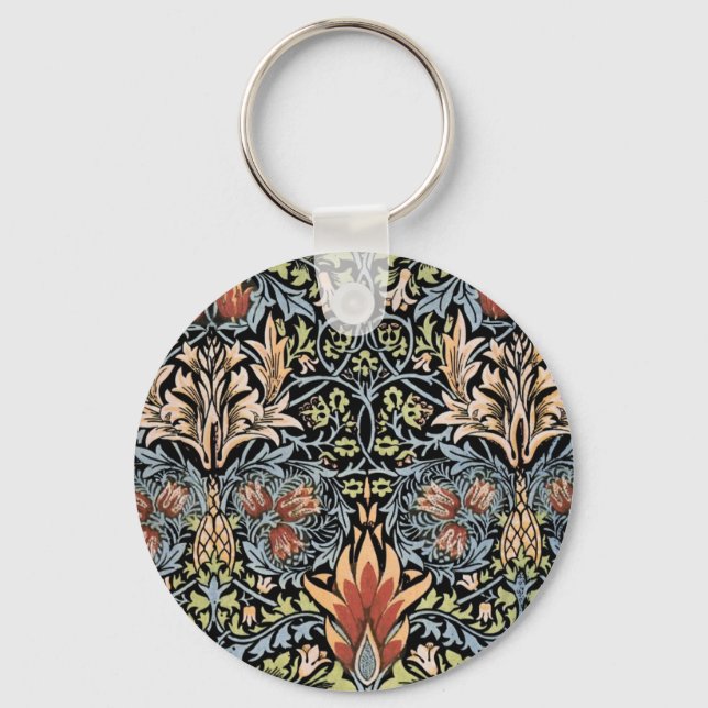 William Morris Design Keychain (Front)