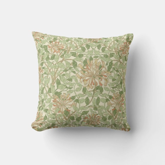 William Morris Design Throw Pillow (Front)