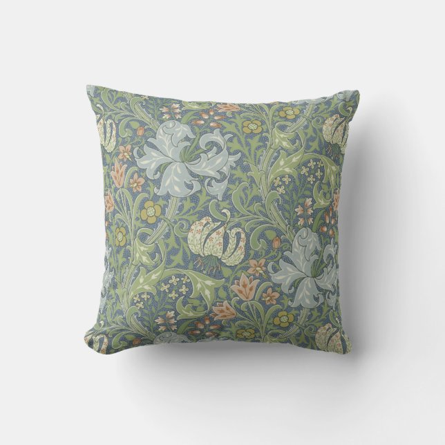 William Morris Design Throw Pillow (Front)