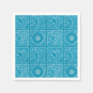 William Morris Diaper Blue Vintage Tile Pattern Napkin