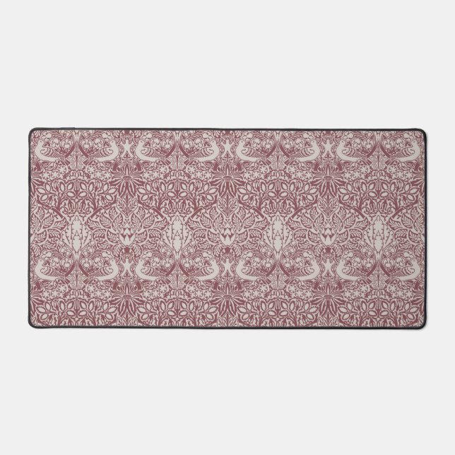 William Morris' Dove and Rose, Antique Rose Desk M Desk Mat (Front)