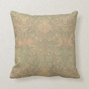 William Morris Dove and Rose Pattern Throw Pillow