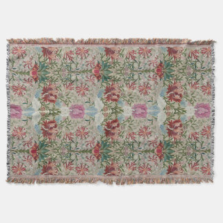 William Morris Embroidery Throw Blanket