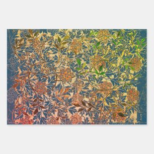 William Morris EN LIVRE BLEU PAPIER DRAPS PLAT