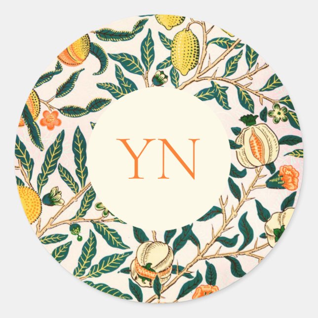 WILLIAM MORRIS ENVELOPE SEAL POMEGRANATE PATTERN (Front)