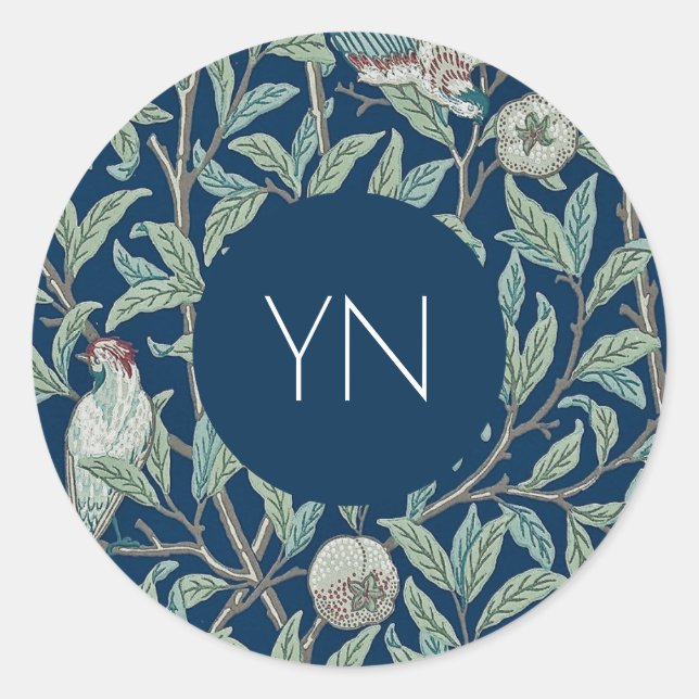 WILLIAM MORRIS ENVELOPE SEAL : POMEGRANATES (Front)