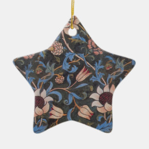 William Morris Evenlode Pattern: Vintage Moody Ceramic Ornament