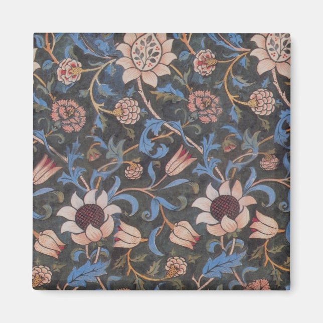 William Morris Evenlode Pattern: Vintage Moody Magnet (Front)