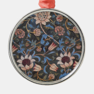 William Morris Evenlode Pattern: Vintage Moody Metal Ornament