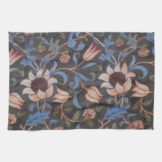 William Morris Evenlode Textile Floral Art Kitchen Towel (Horizontal)