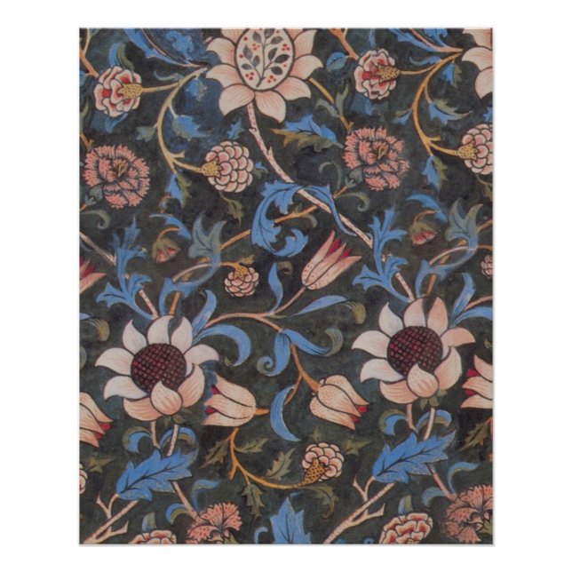William Morris Evenlode Textile Floral Art Poster (Front)