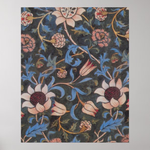 William Morris Evenlode Textile Pattern Poster
