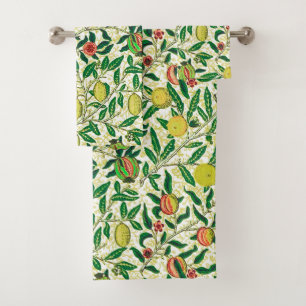 William Morris Exotic Fruit, Lemon Yellow Bath Towel Set