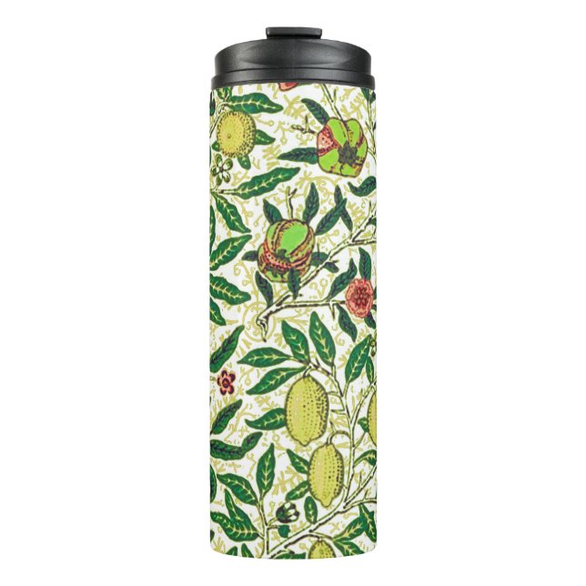 William Morris Exotic Fruit, Lemon Yellow  Thermal Tumbler (Front)
