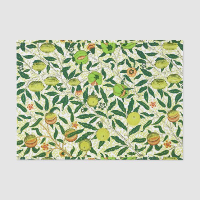 William Morris Exotic Fruit, Lemon Yellow Tissue Paper (Front)