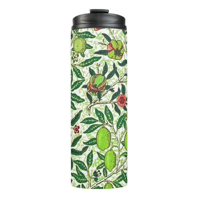 William Morris Exotic Fruit, Lime Green  Thermal Tumbler (Front)