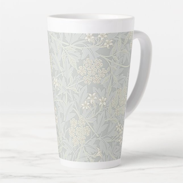 William Morris Faded Jasmine Latte Mug (Right Angle)