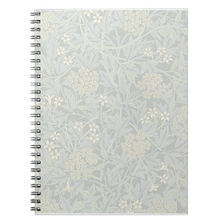 William Morris Faded Jasmine Spiral Notebook
