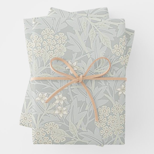William Morris Faded Jasmine Wrapping Paper (In situ)